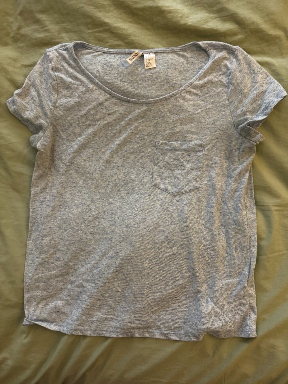 H&M Divided heatherd Blue Pocket Tee